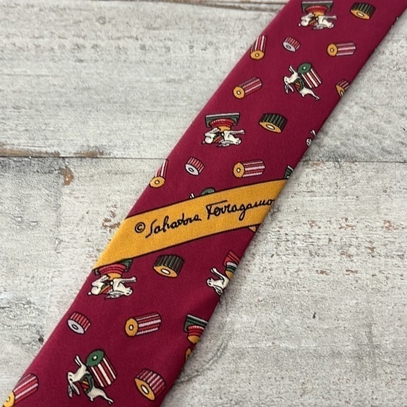 Salvatore Ferragamo Silk Tie Made in Italy New w/Tags‎ - Picture 6 of 8